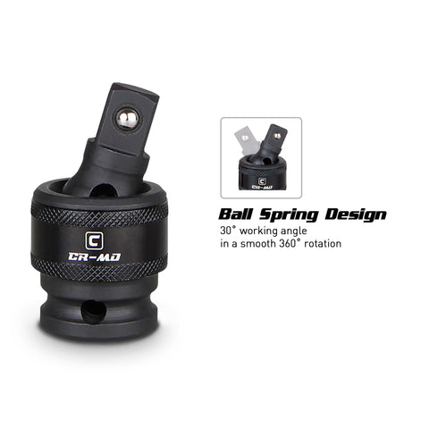 Capri Tools Premium Impact Universal Joint 3-8 drive enables flexible angle access.