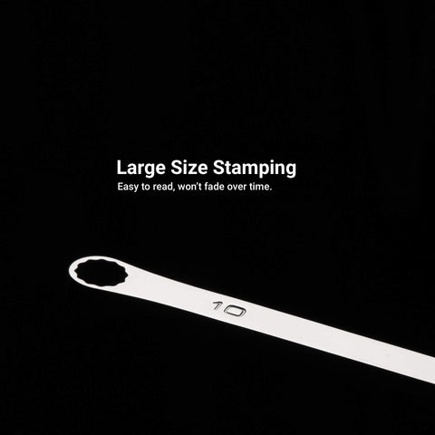 Capri Tools high-strength Chrome Molybdenum steel wrench for durable use.