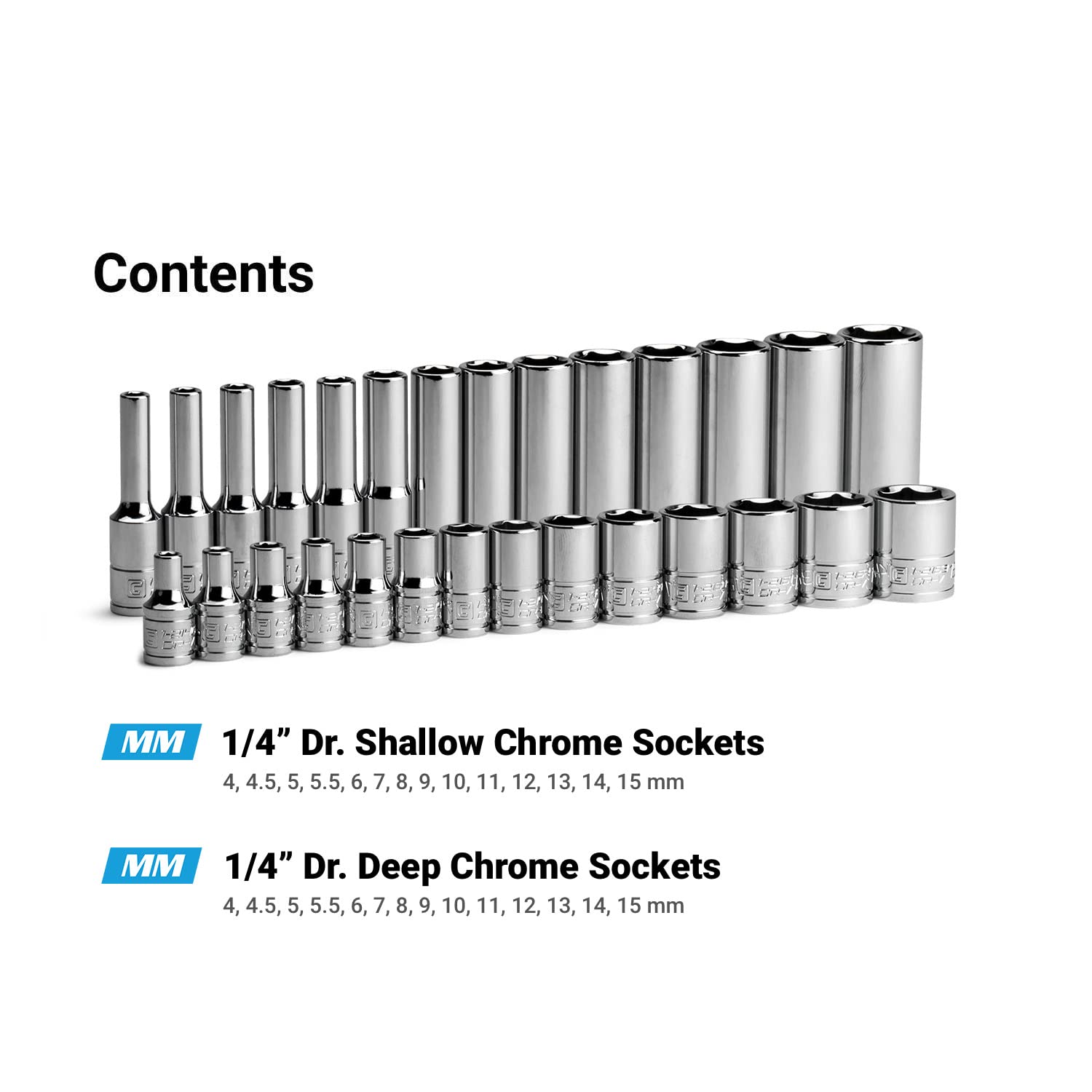 Capri Tools socket set ready for professional and DIY tasks in workshops or garages
