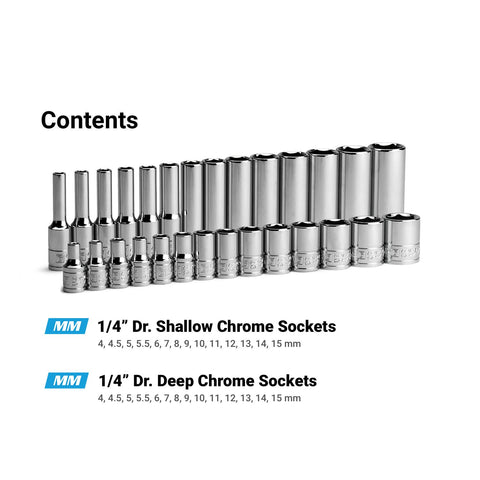 Capri Tools socket set ready for professional and DIY tasks in workshops or garages