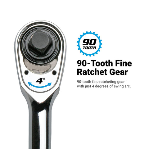 Capri Tools soft grip ergonomic handle provides comfortable use.