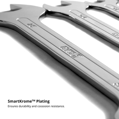 Capri Tools spill-resistant tray keeps wrenches tidy between jobs.