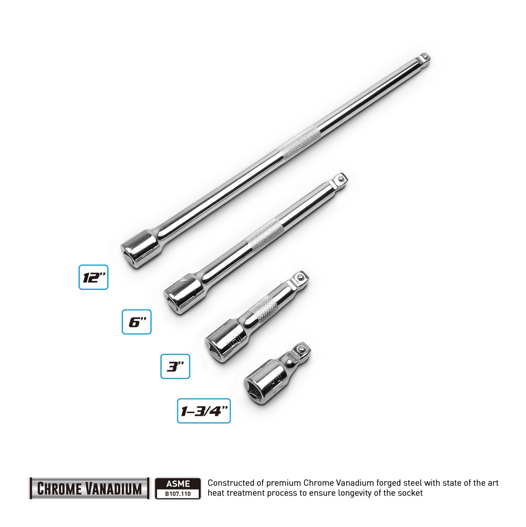 Capri Tools wobble extension bar spring detent for secure socket fit