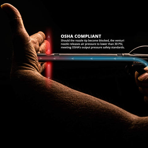 Capri Tools Windstorm EX air blow gun side grip for precision control during tasks.
