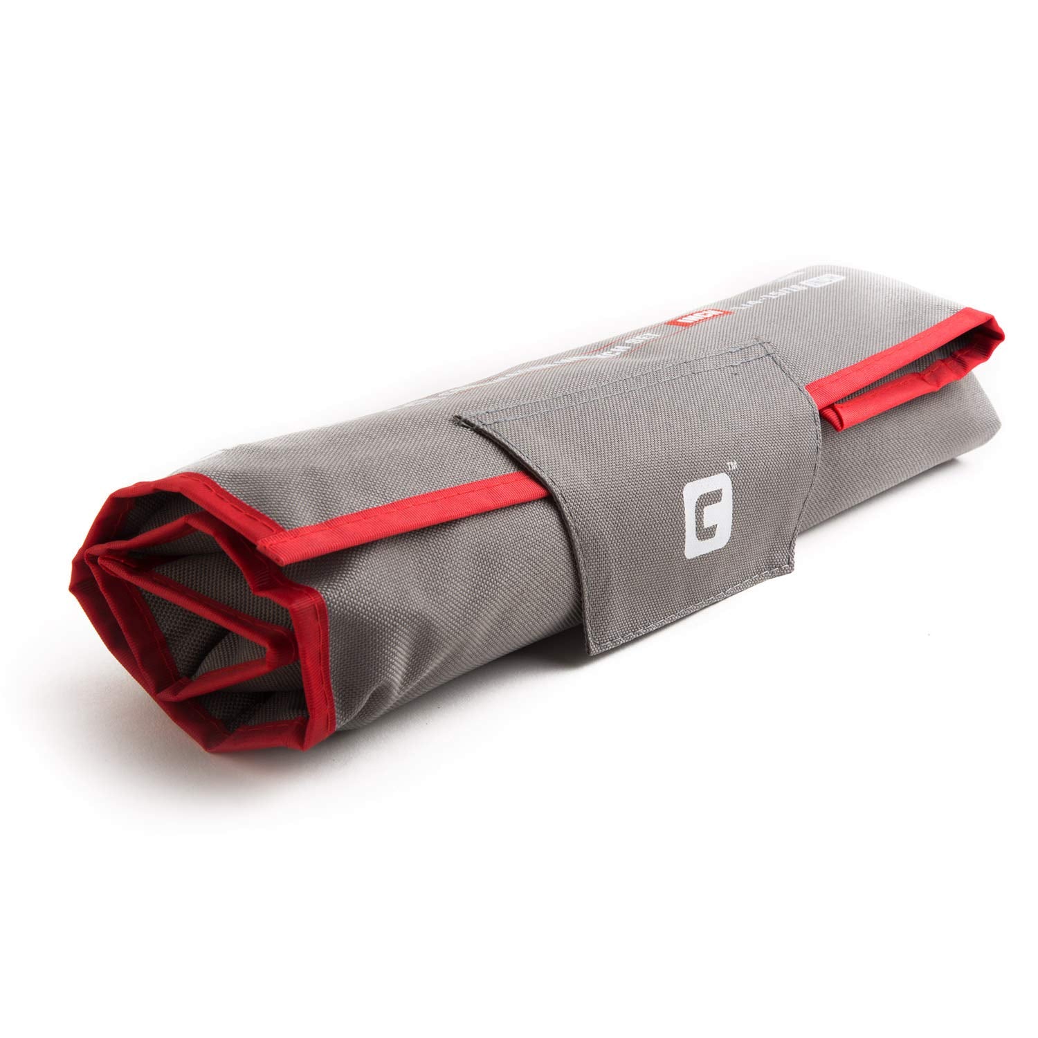 Capri Tools wrench roll-up pouch with Velcro enclosure for quick access.