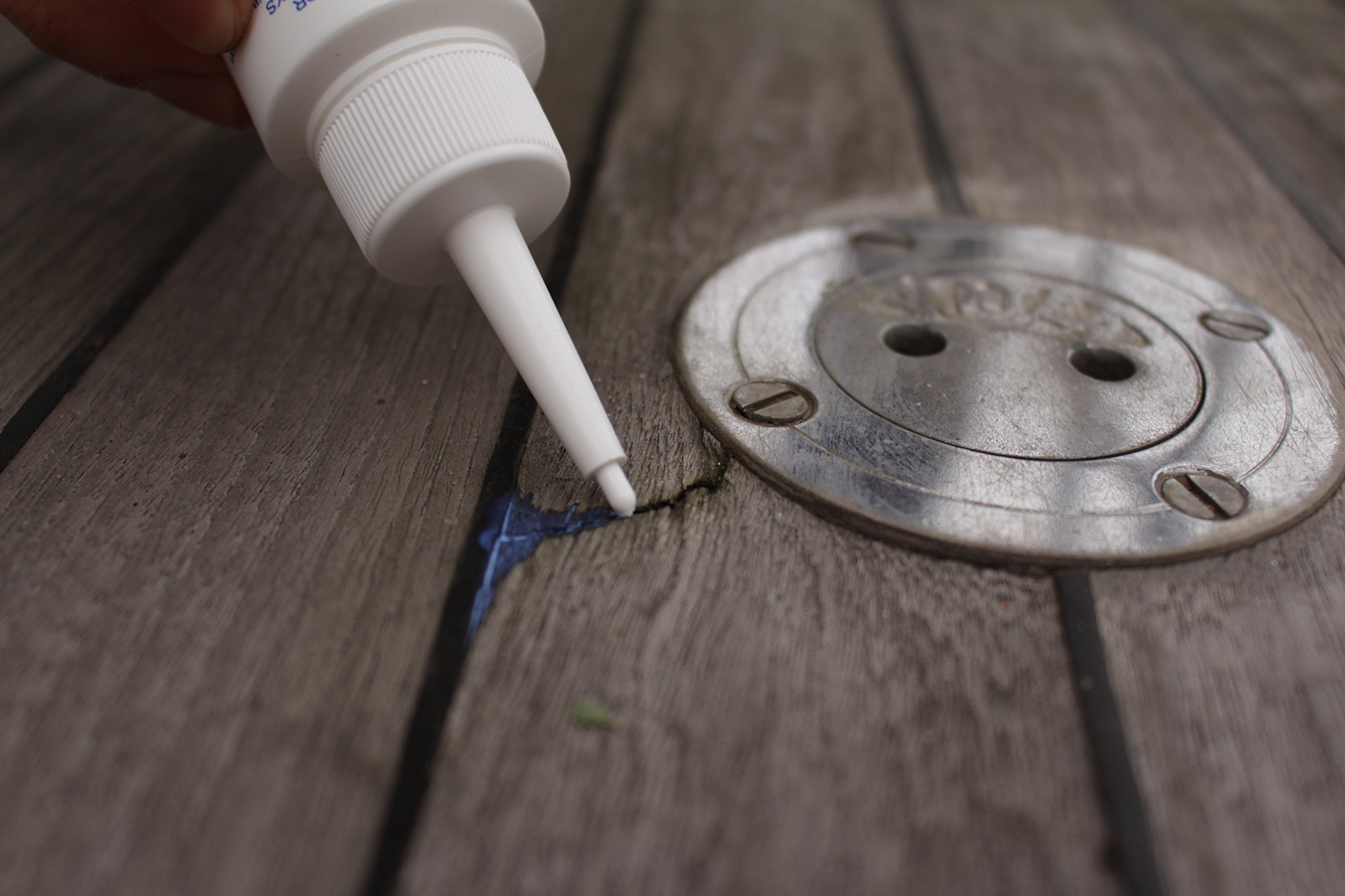 Captain Tolley's Creeping Crack Cure targets hairline cracks with capillary action for repairs.