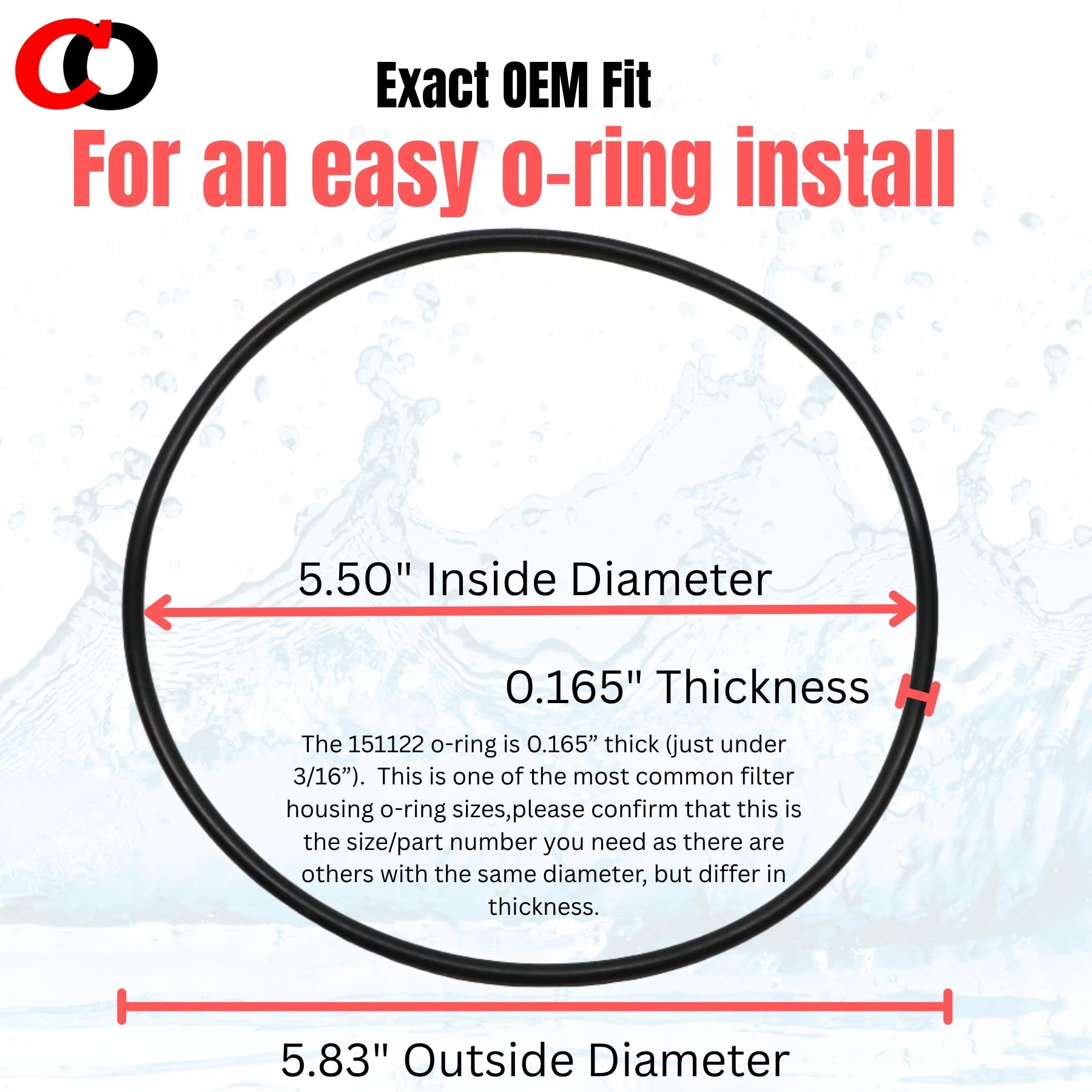 Exact 151122 size dimensions ensure proper seating