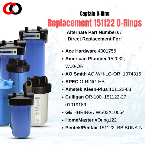 Captain O-Ring 6-pack replacement seals enable quick filter maintenance