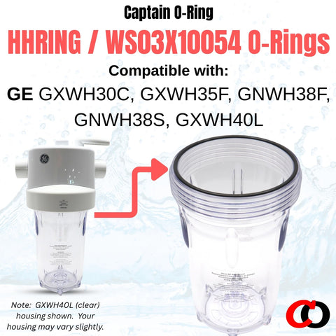 Captain O-Ring Buna-N 3-pack side view showing flexible fit for GE seals