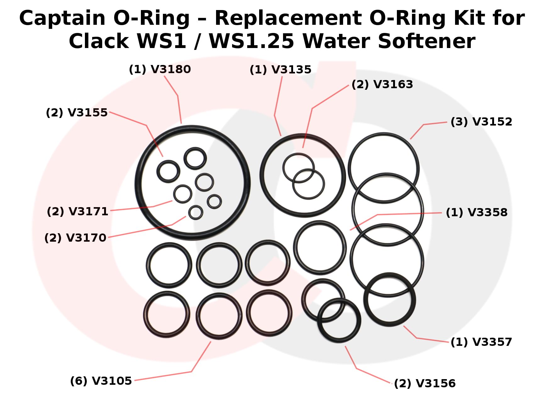 Captain O-Ring WS1 injector/plug pair image illustrates included seals for quick fixes.
