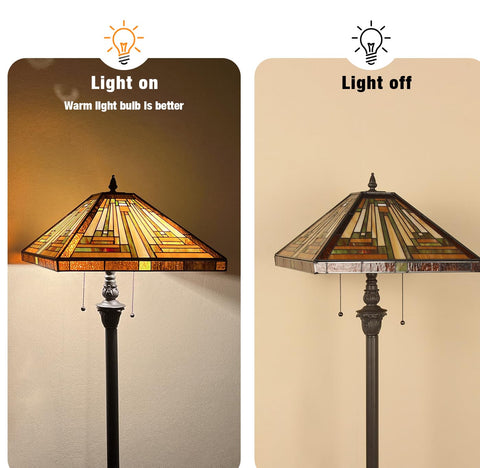 Capulina Tiffany Lamp lit glow fills spaces with color depth