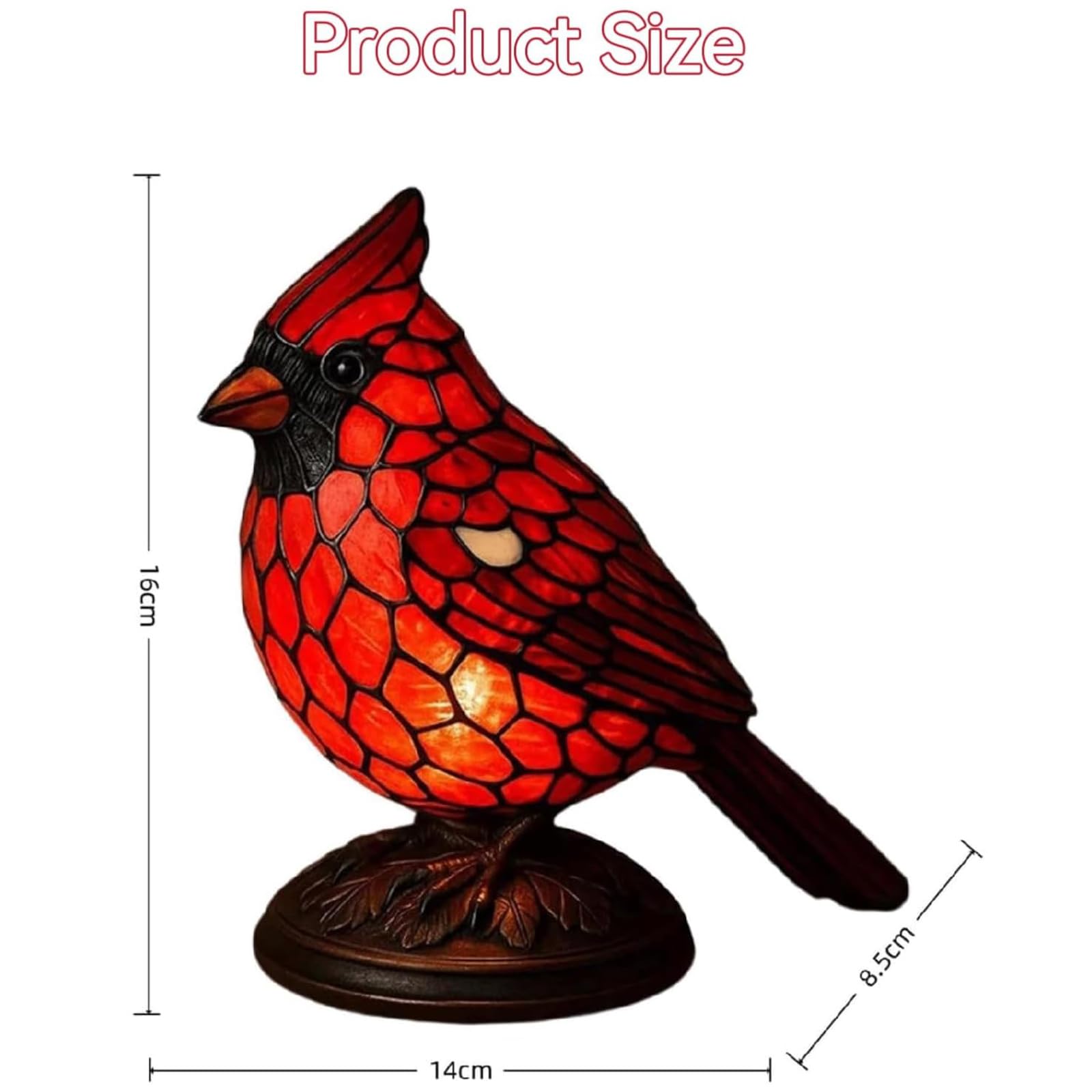 Cardinal Lamp Christmas decor touch suited for seasonal displays.