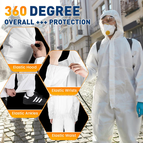 CAREGY heavy-duty full-body protection suitable for indoor or outdoor tasks.