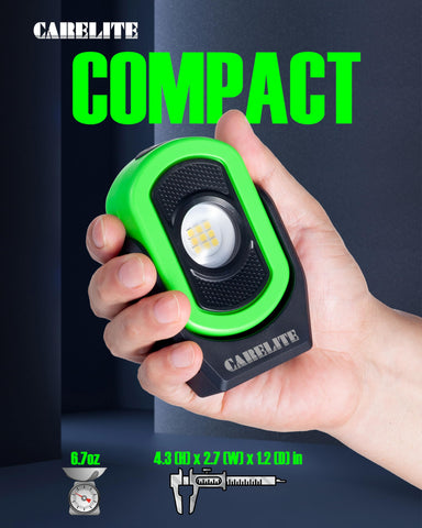Carelite rotating head allows versatile lighting angles for repairs