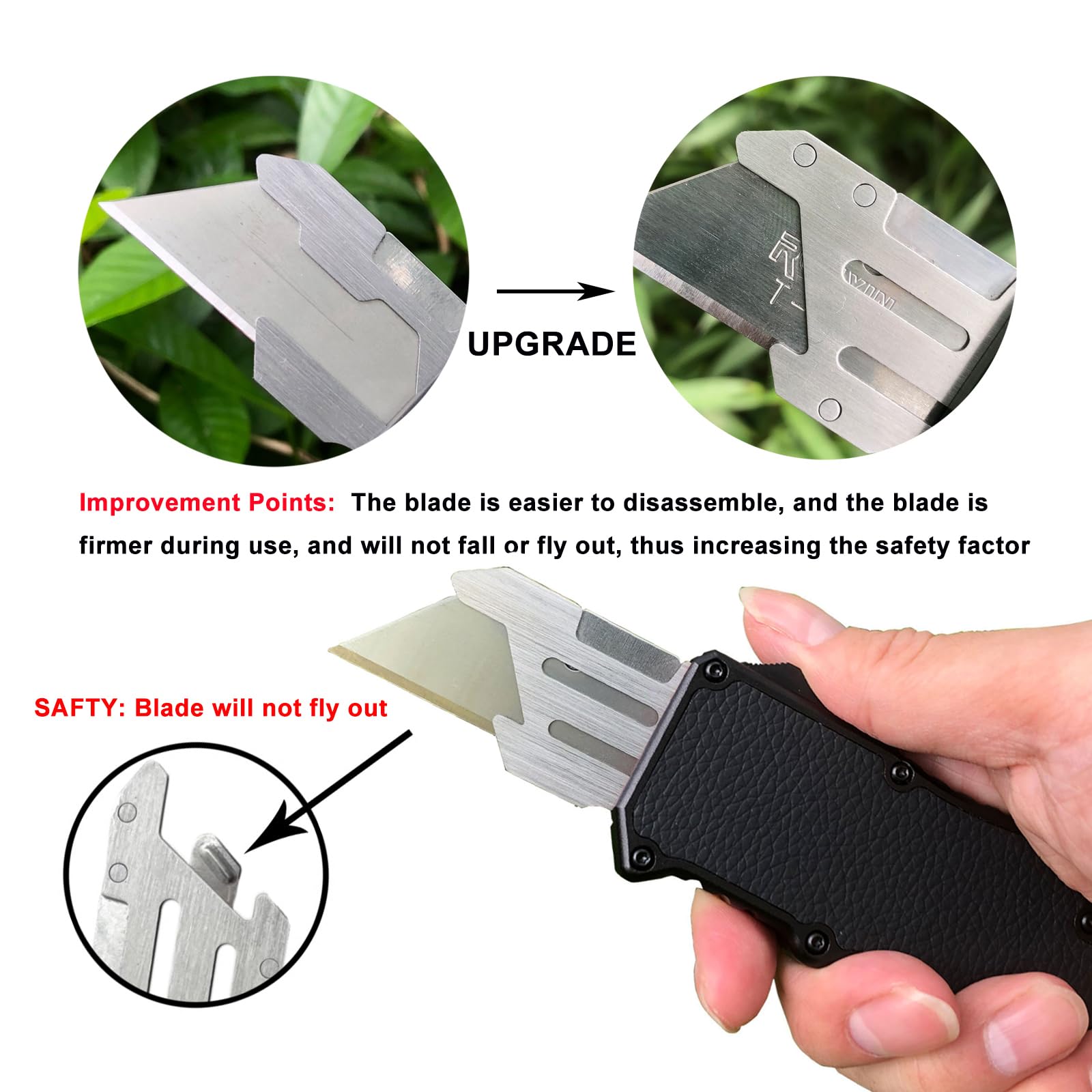 Caressolove box cutter with 5 SK5 blades ready for replacements.