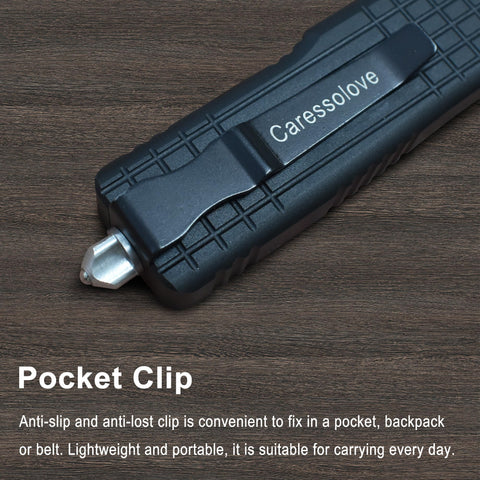 Caressolove lightweight aluminium handle close up emphasizes sturdy, durable construction.