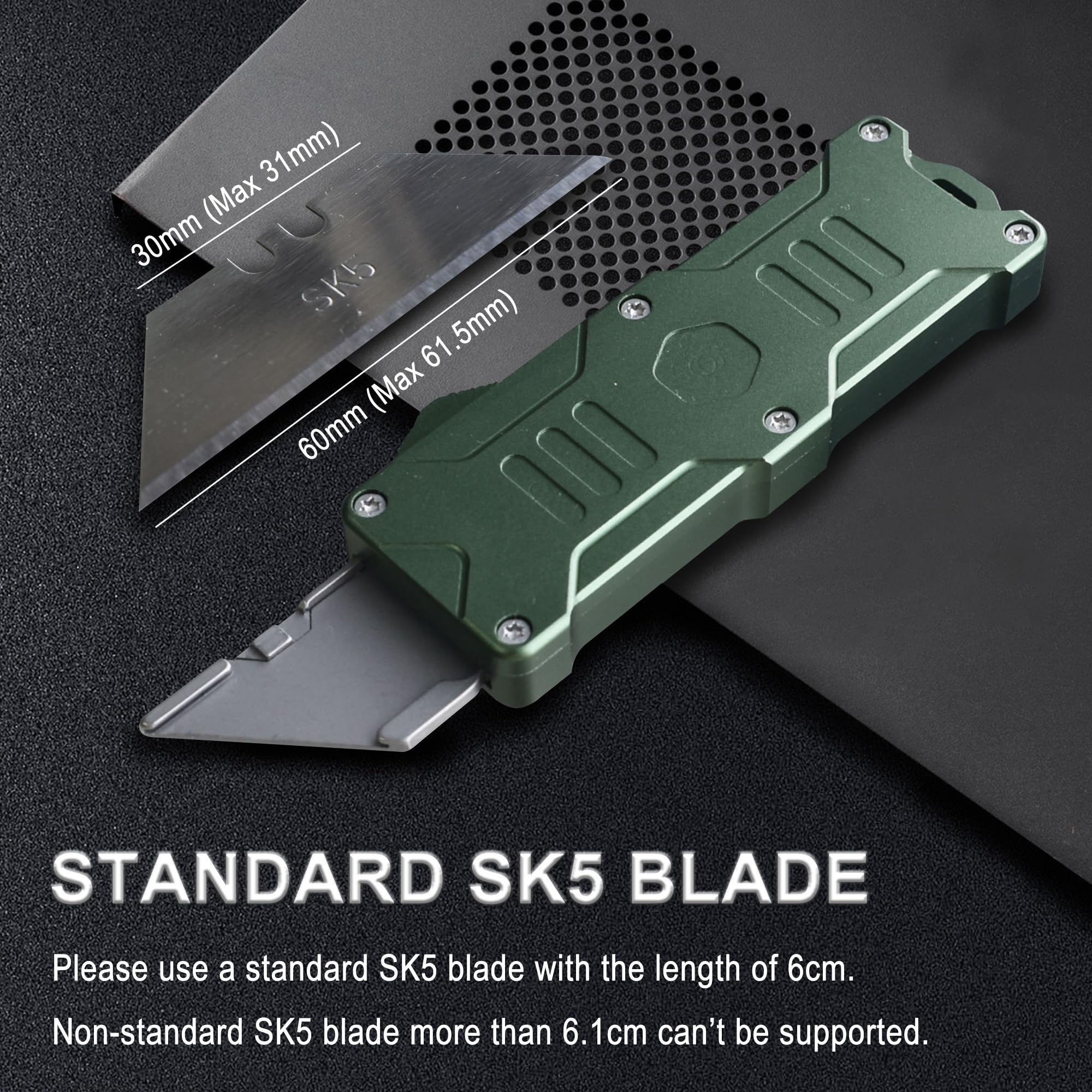 Caressolove Switch Blades Knife featuring elastic safety lock and secure blade holder