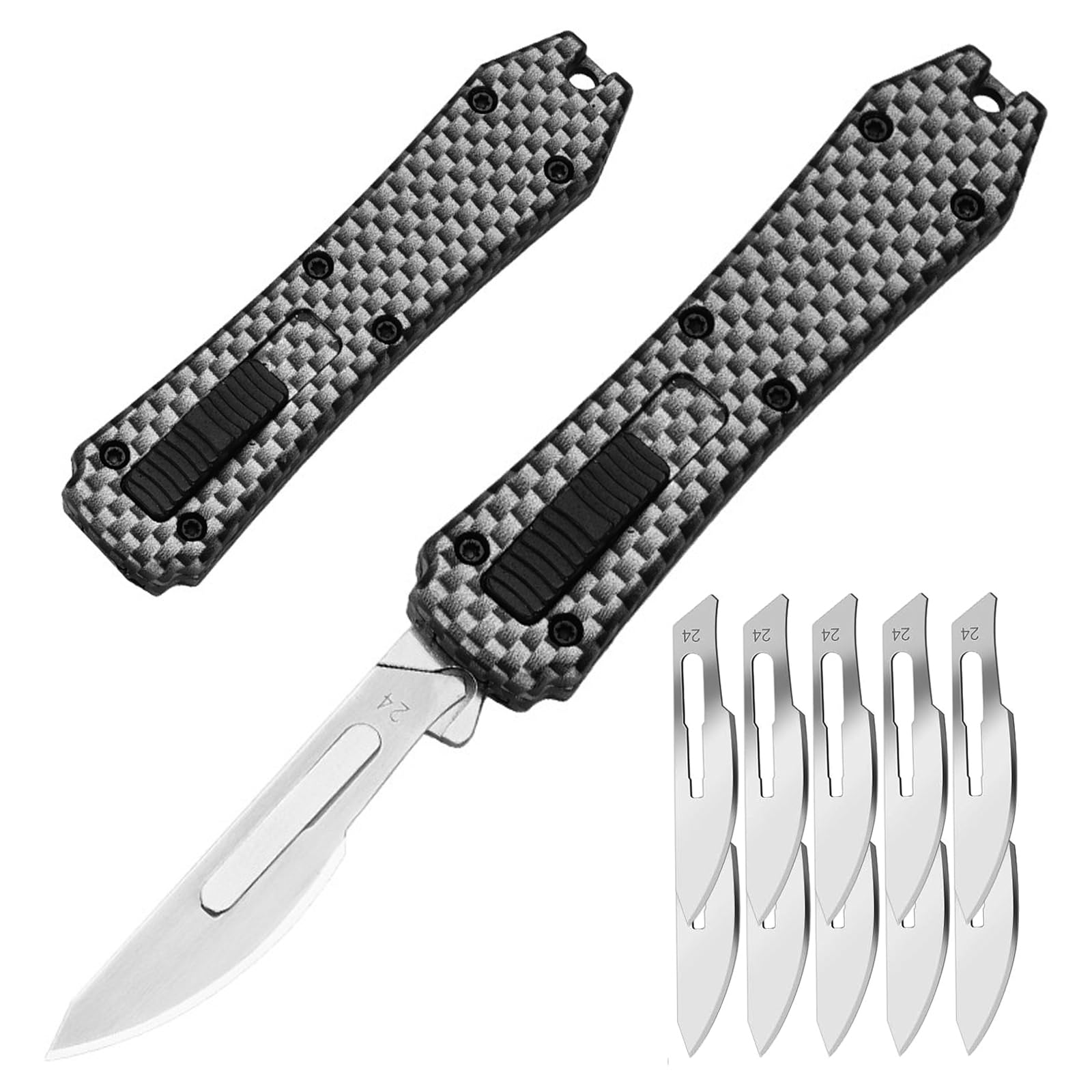Caressolove Switch Blades Pocket Knife for easy daily carry and quick box opening