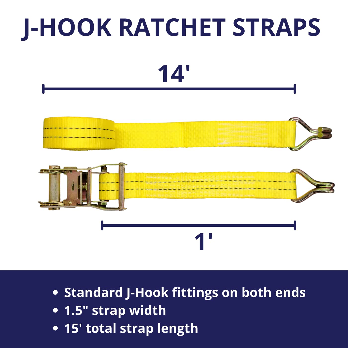 Cargo Control ratchet strap hardware close-up highlighting corrosion-resistant fittings.