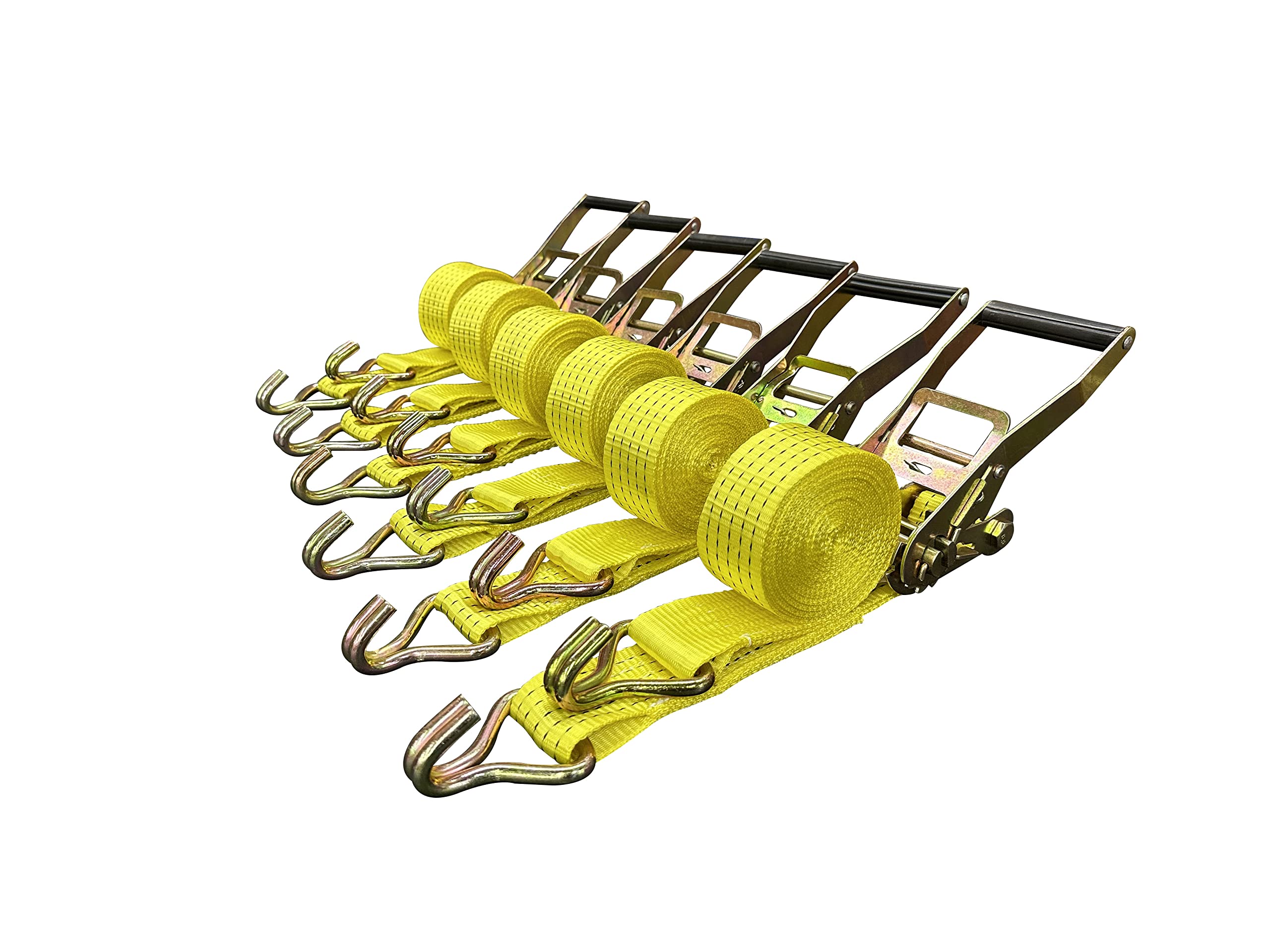 Cargo Control ratchet tie down strap close-up showing rugged hardware for reliable securing.