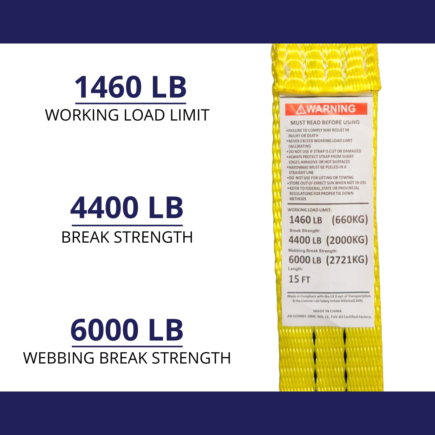 Cargo Control strap in truck setup shows quick tensioning for cargo ready to move.