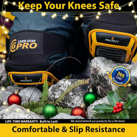 CARIB GEAR PRO knee pads with ankle support for a secure fit