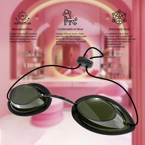 CARLANY IPL safety glasses adjustable strap for secure fit.
