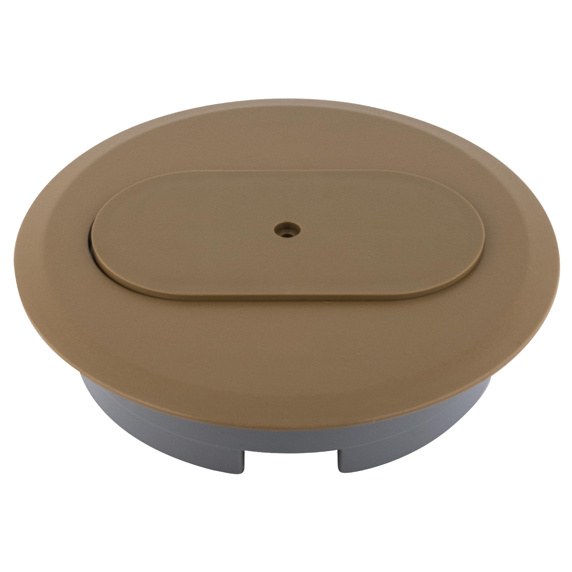 Carlon E97DSC Carmel cover top view for tile and carpet floor boxes