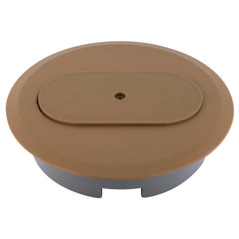 Carlon E97DSC Carmel cover top view for tile and carpet floor boxes