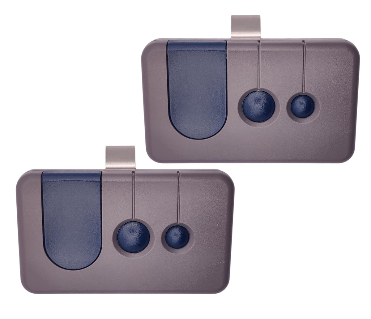 CARMATOR LiftMaster remote with orange learn button for secure garage access.
