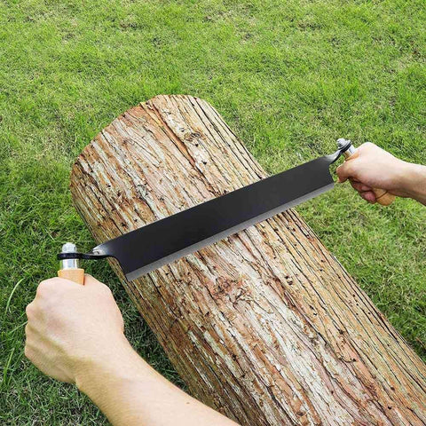 Carmyra draw knife with 8-inch straight blade for fast debarking and shaping wood