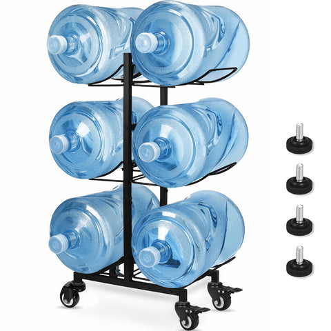CAROD 5 gallon water bottle holder with wheels enables easy relocation and access