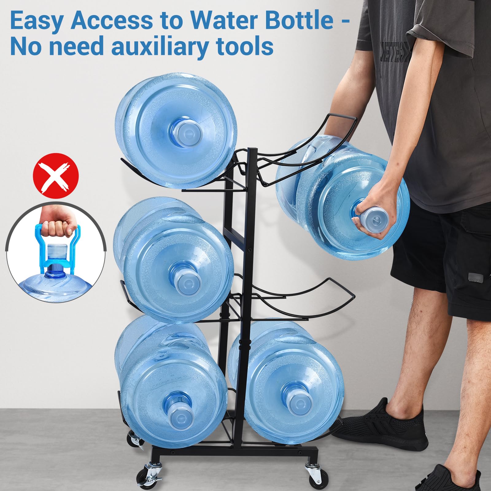 CAROD flexible bottle slots allow quick access and tidy organization