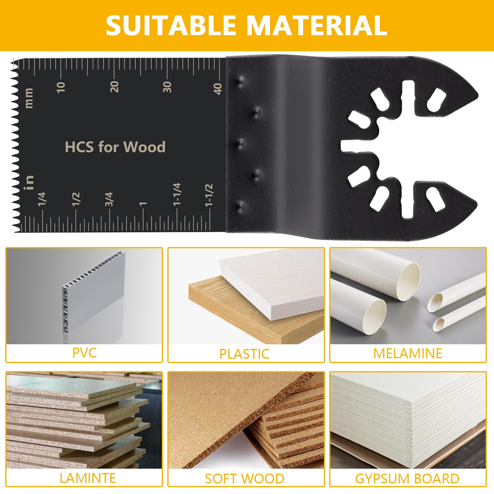 CaRoller oscillating blades with universal tool compatibility
