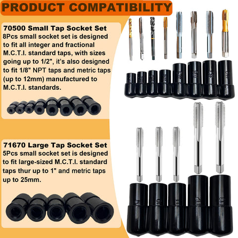 CAROTUPY 70540 socket-2 supports faster taps installation.