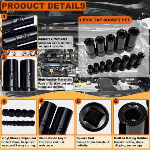 CAROTUPY socket set on protective holder shows organized, portable tool storage.