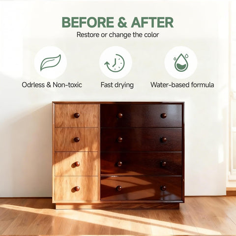 CARPOLY stain penetrates wood to enrich color and protection.