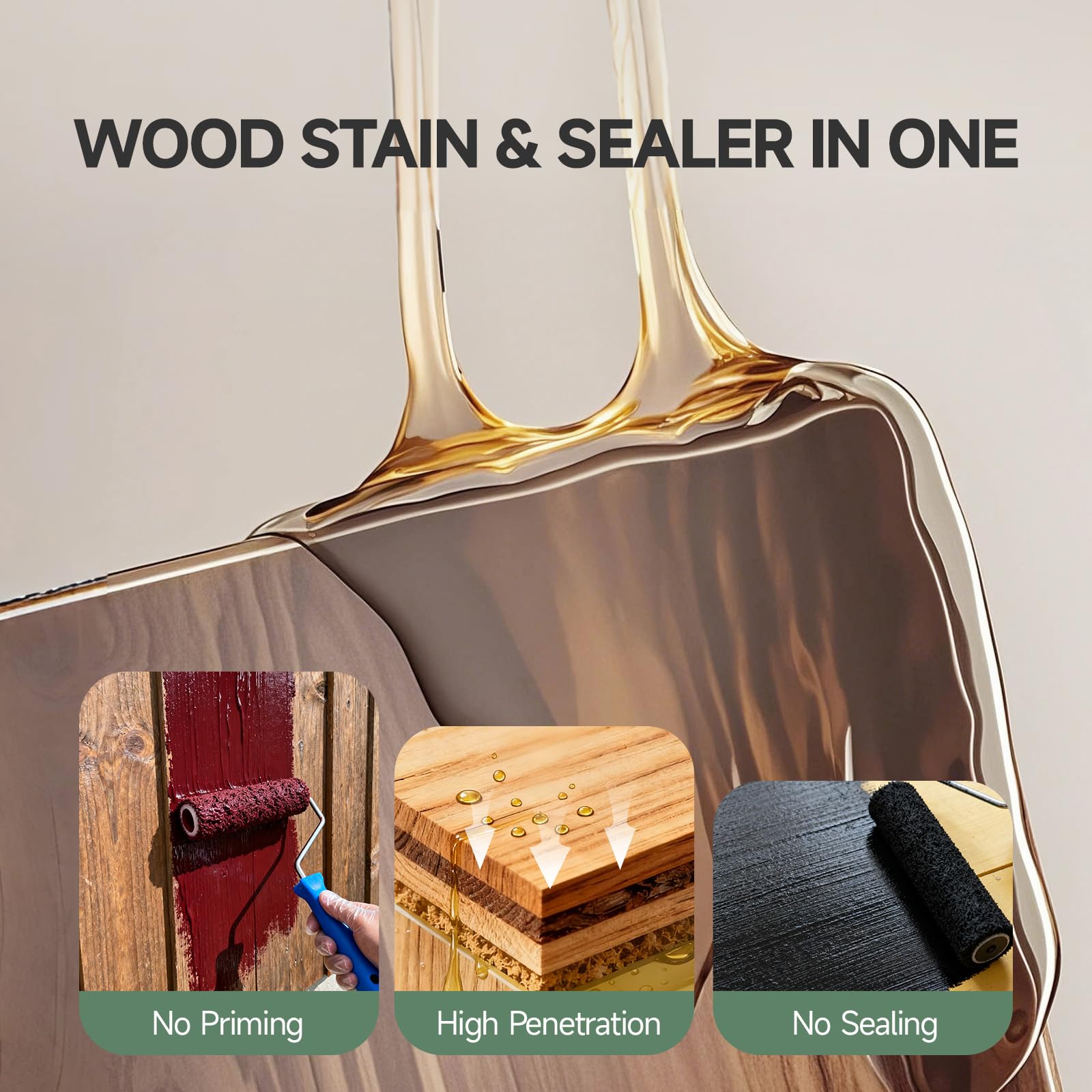 CARPOLY teak finish dries fast for same-day refinishing.