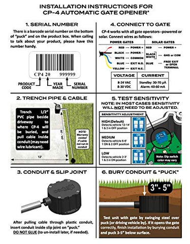 Cartell CP-4 100-foot cable supports longer driveways.
