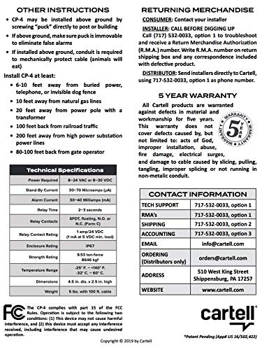 Cartell CP-4 weather-resistant cable ensures year-round reliability.