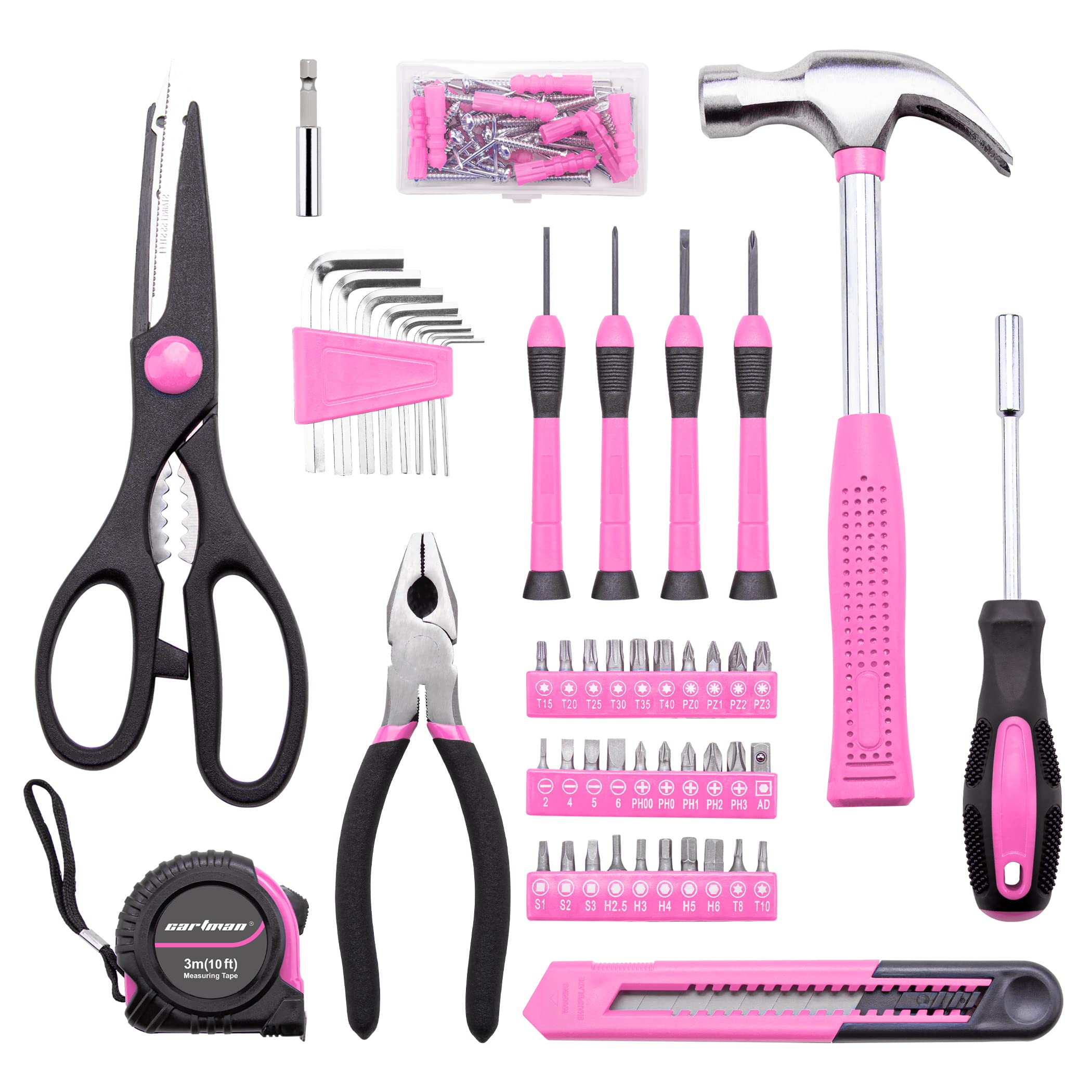Cartman 126-piece home tool set storage case keeps tools neatly arranged