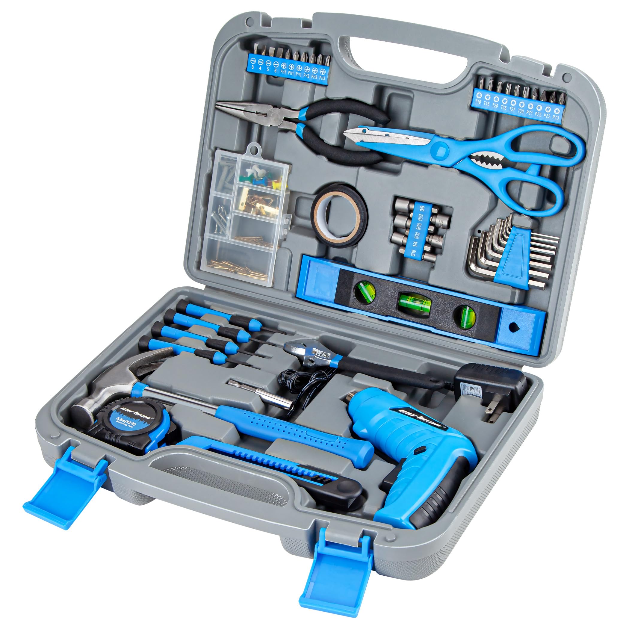 Cartman 149-piece tool set case keeps every tool organized for quick home repairs