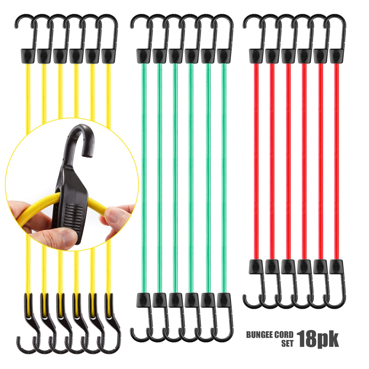 Cartman 32-inch yellow bungee cord for secure gear transport