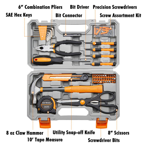 Cartman hammer-pliers-screwdrivers kit for versatile everyday tasks and repairs.