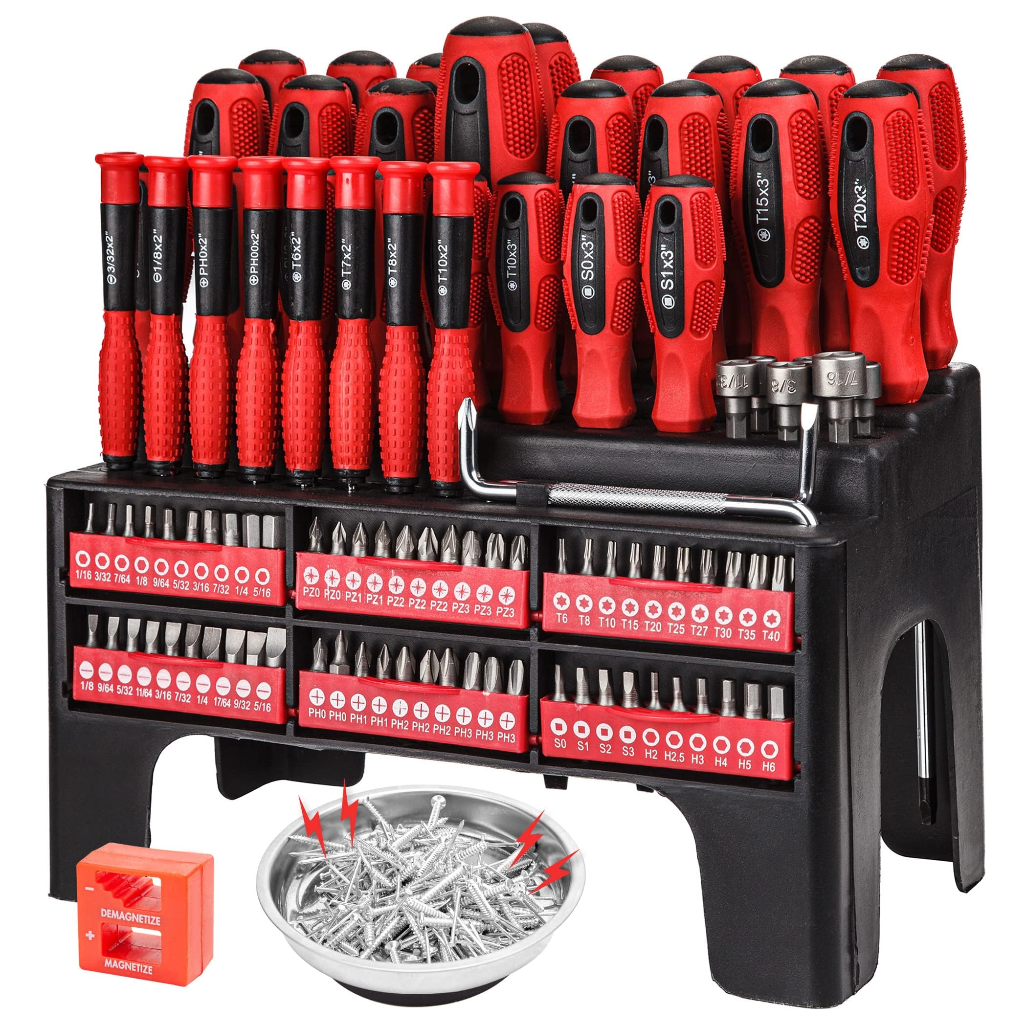 CARTMAN magnetic screwdriver set rack keeps tools organized and accessible.