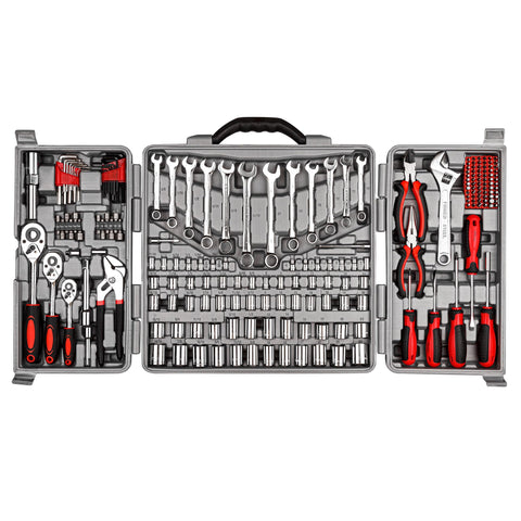CARTMAN one-quarter drive sockets highlight a versatile kit for quick home repairs.