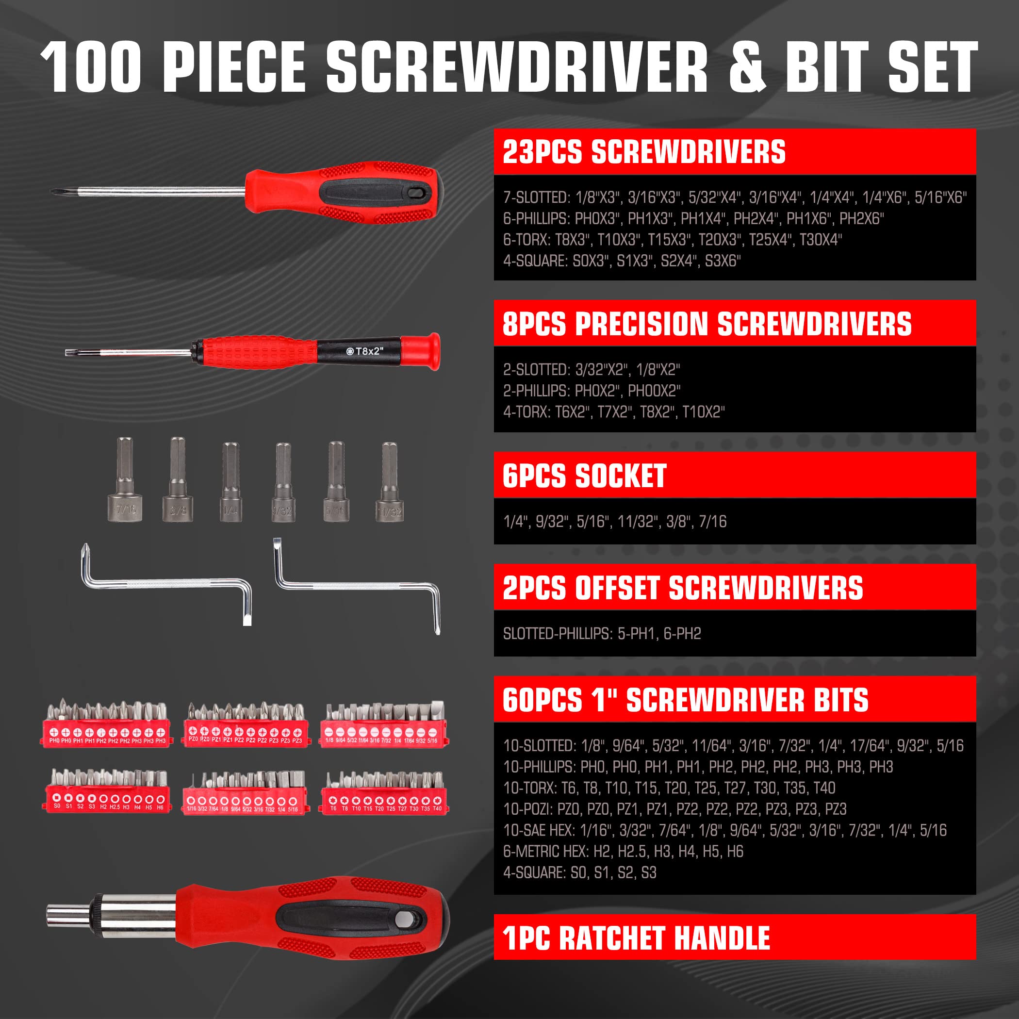 CARTMAN 60-piece bits, 1 inch, for wide project compatibility.