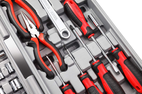 CARTMAN sturdy toolbox interior organizer keeps tools neatly arranged.