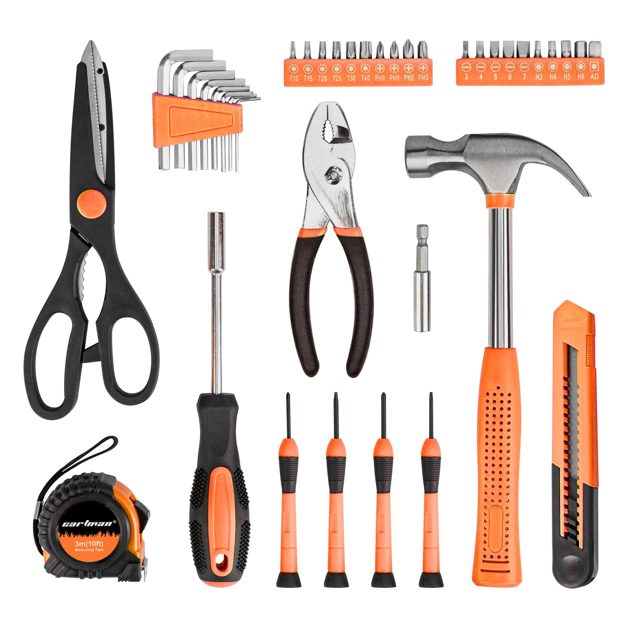 Cartman hammer and pliers included for sturdy everyday projects.
