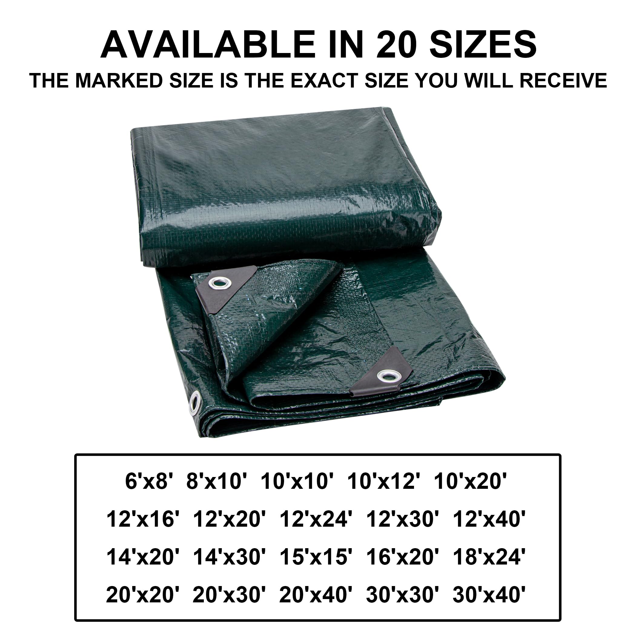 CARTMAN versatile green tarp is ideal for covering materials, equipment, or as a ground layer.